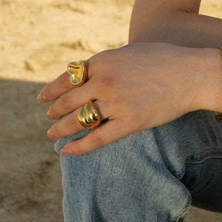 STATEMENT DOMED RING GOLD