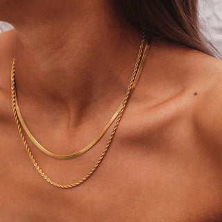 ANN DOUBLE CHAIN HALSKETTE GOLD