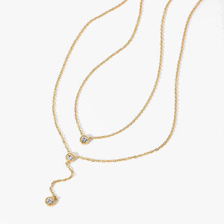 DIAMOND ESSENTIAL NECKLACE SET GOLD