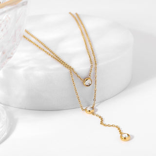 DIAMOND ESSENTIAL NECKLACE SET GOLD