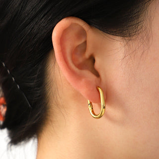 DUAL HOOP OHRRINGE GOLD