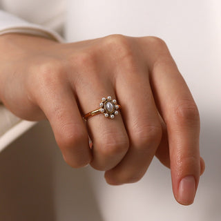 ERIN PEARL RING GOLD