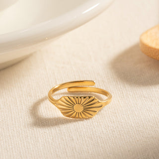 SUN SIGNET RINGE GOLD