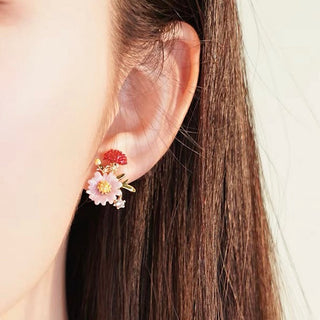 CHRYSANTHEMUM EARRINGS GOLD