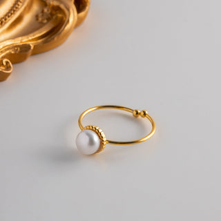 TIMELESS PEARL RING GOLD