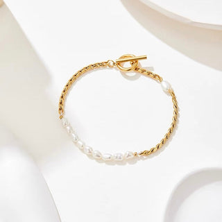 PEARL TWIST ARMBAND GOLD