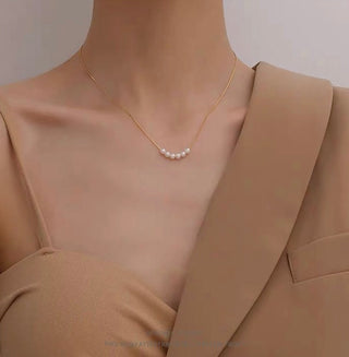 TOGETHER PEARL NECKLACE GOLD