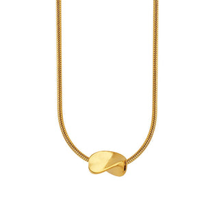 TWIST BEAD NECKLACE GOLD